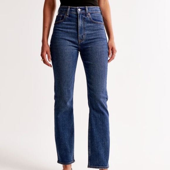 NWT Abercrombie & Fitch The Ankle Straight Ultra High Rise Jeans - Picture 3 of 14